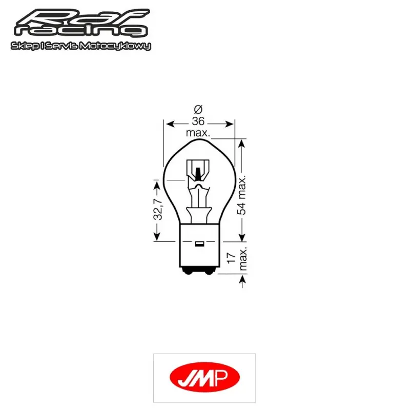 Darmowy zwrot JMP Żarówka 12V 35/35W BA20D