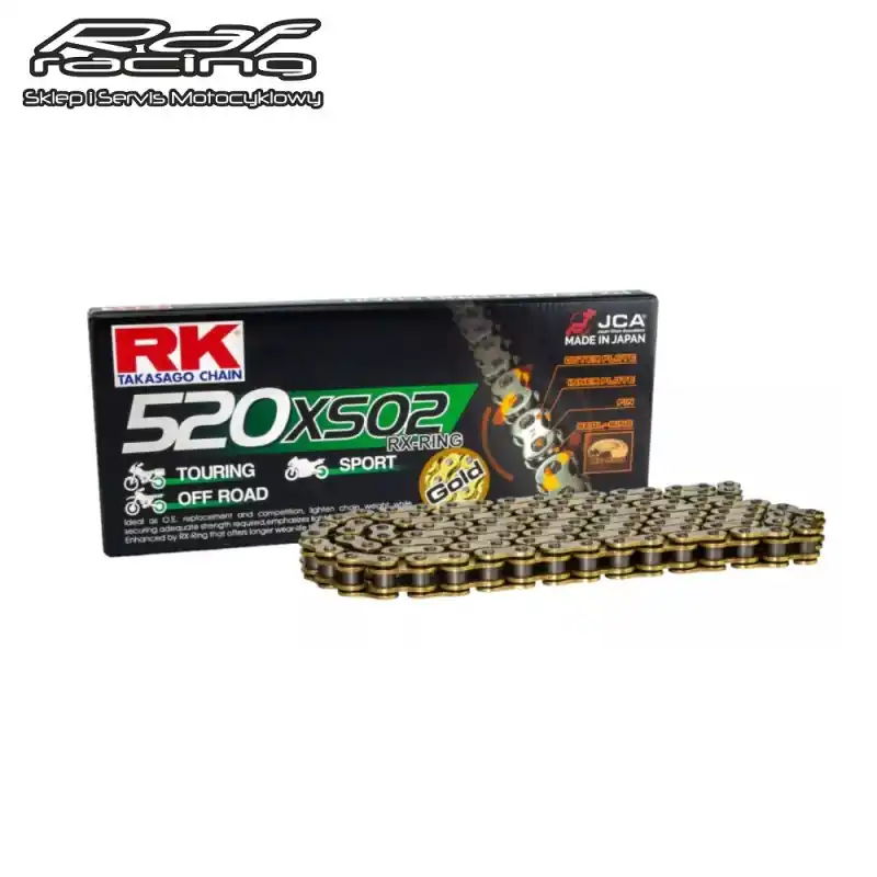 Łańcuch napędowy RK 520XSO2-120 G&G z zakuwką złoty Szybka wysyłka