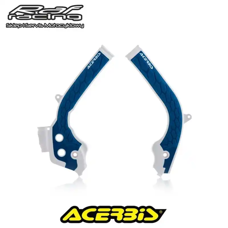 Acerbis Osłony ramy X-grip KTM EXC EXC-F SX SX-F 125/150/250/300/350/450/500 Husqvarna 16-19 biało niebieskie Ostatnia szansa