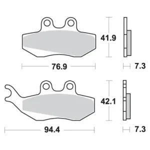 Wyprzedaż SBS KLOCKI HAMULCOWE KH194 STREET STANDART CERAMIC KOLOR CZARNY DEDYKOWANY DO YAMAHA DT50 PIAGGIO VESPA 125 APRILIA RX 90 120HF