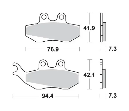 Wyprzedaż SBS KLOCKI HAMULCOWE KH194 STREET STANDART CERAMIC KOLOR CZARNY DEDYKOWANY DO YAMAHA DT50 PIAGGIO VESPA 125 APRILIA RX 90 120HF