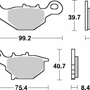 SBS PROMOCJA KLOCKI HAMULCOWE KH230 / KH396 STREET STANDART CERAMIC SUZUKI AN 150 ‘98-‘01, AN 125 ‘94-‘05, UC 125/150 ‘99-‘02, UK 125 VECSTAR ‘94-‘97, UK 110 ADRRES ‘15-‘19, TR 50 STREET STANDART MAGIC ‘97-‘00 KOLOR CZARNY Wybór klientów