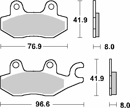 Szybka wysyłka SBS PROMOCJA KLOCKI HAMULCOWE KH165 / KH215 STREET STANDART CERAMIC KOLOR CZARNY