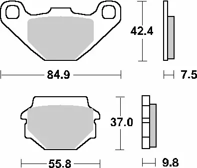 Oferta czasowa SBS KLOCKI HAMULCOWE KH67 STREET STANDART CERAMIC KOLOR CZARNY