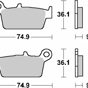 SBS PROMOCJA KLOCKI HAMULCOWE KH131 STREET STANDART CERAMIC KOLOR CZARNY Hit sprzedaży