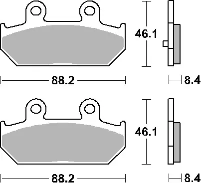 Zniżka SBS KLOCKI HAMULCOWE KH412 STREET STANDART CERAMIC KOLOR CZARNY PASUJE DO SUZUKI AN 400/650 BURGMAN ‘02-‘23 TYŁ