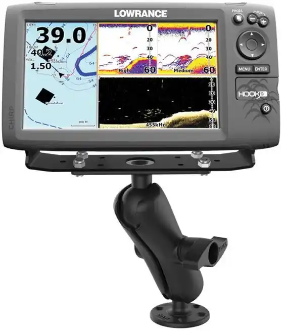 UCHWYT DO ECHOSOND ORAZ CHARTPLOTTER‘ÓW GPS GARMIN, HUMMINBIRD & LOWRANCE MONTOWANY DO PŁASKIEJ POWIERZCHNI Tylko dziś