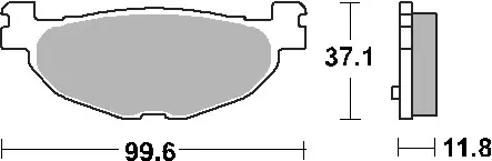 SBS PROMOCJA KLOCKI HAMULCOWE KH408 STREET STANDART CERAMIC YAMAHA YP 400 MAJESTYT ‘04-‘13, XP 500 T-MAX ‘04-‘11 KOLOR CZARNY TYŁ Bezpieczna płatność