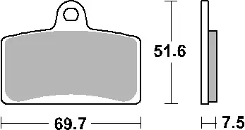 SBS KLOCKI HAMULCOWE KH399 MAXI SINTER SINTER KOLOR ZŁOTY Okazja