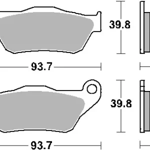Hit sprzedaży SBS PROMOCJA KLOCKI HAMULCOWE KH430 MAXI CARBON CARBON TECH KOLOR CZARNY PASUJE DO YAMAHA YP125/250 X-MAX ‘06-‘09 PRZÓD