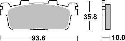 SBS PROMOCJA KLOCKI HAMULCOWE KH607 MAXI SINTER KOLOR ZŁOTY PASUJE DO KYMCO 125/250/300, YAMAHA YP400 X-MAX TYŁ Nowy