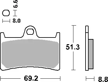 SBS PROMOCJA KLOCKI HAMULCOWE KH252 / KH380 STREET STANDART CERAMIC KOLOR CZARNY Promocja