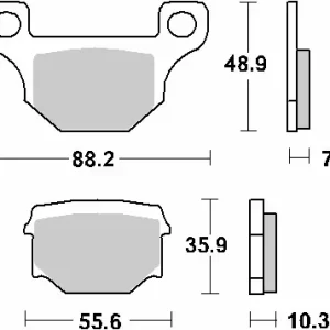 SBS KLOCKI HAMULCOWE KH93 STREET STANDART CERAMIC KOLOR CZARNY Kup online
