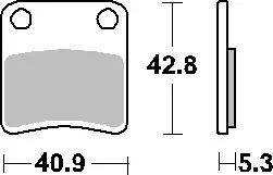 Tani SBS PROMOCJA KLOCKI HAMULCOWE KH257/2 STREET STANDART CERAMIC KOLOR CZARNY