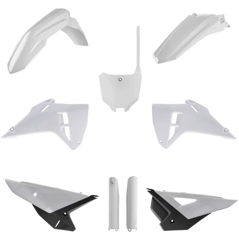 POLISPORT KOMPLET PLASTIKÓW (FULL KIT) HONDA CRF 250R ‘25; CRF 250RX ‘25; CRF 450R ‘25; CRF 450RX ‘25 W ZESTAWIE TABLICA PRZEDNIA (8670700002) I OSŁONY AMORTYZARORÓW (8351900001) KOLOR BIAŁY Promocja