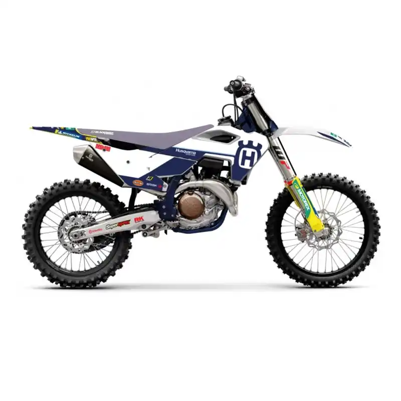 BLACKBIRD KOMPLET NAKLEJEK (OKLEIN) HUSQVARNA TC/FC ‘23-‘24; TE/FE ‘24-‘25 (TC/FC ALL MODELS ‘23-‘24) REPLICA HUSQVARNA FACTORY ‘24 Bestseller