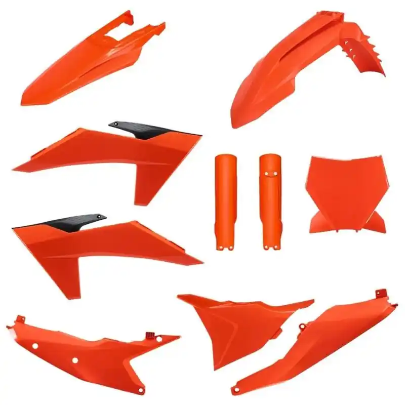 POLISPORT KOMPLET PLASTIKÓW (FULL KIT) KTM SX/SX-F/XC/XC-F ‘23-‘24 W ZESTAWIE TABLICA PRZEDNIA (8352500005) I OSŁONY AMORTYZATORÓW (8672000002) KOLOR POMARAŃCZOWY Tylko do końca tygodnia