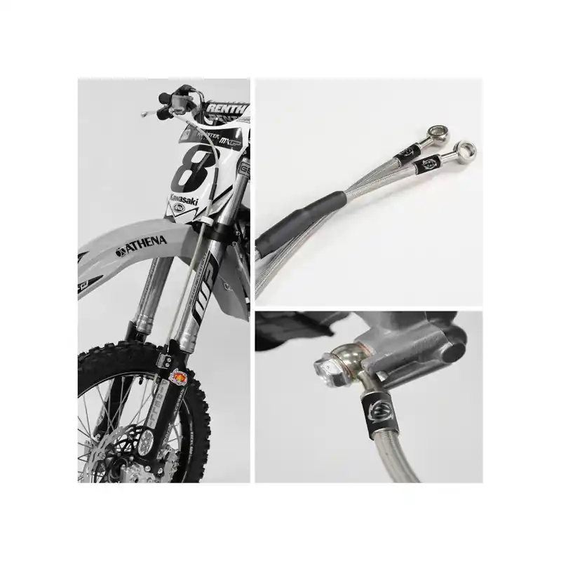 MOTO-MASTER PRZEWÓD HAMULCOWY W STALOWYM OPLOCIE PRZÓD GASGAS, HUSQVARNA, KTM SX/SXF 125/450 ‘04- (PATRZ OPIS TOWARU) CROSS Darmowy zwrot