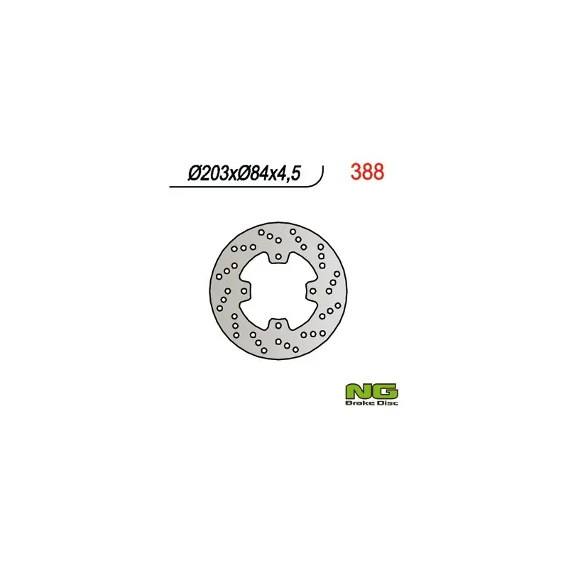Nowość NG TARCZA HAMULCOWA TYŁ YAMAHA TZR 50/MBK 50 (203x84x4,5)