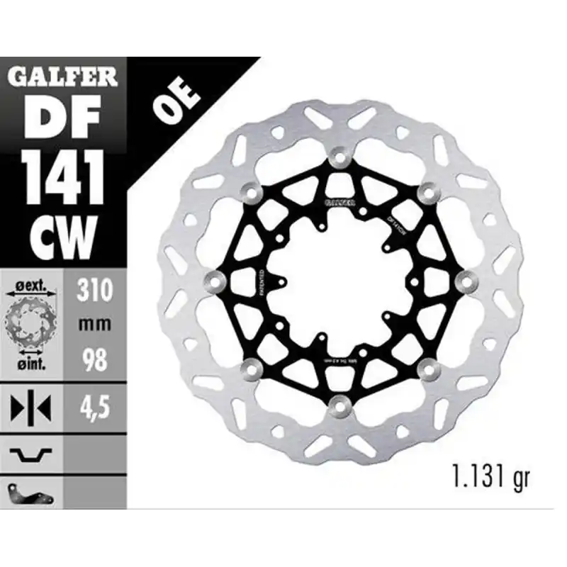 Zamów teraz GALFER TARCZA HAMULCOWA PRZÓD HONDA CRF 1100L AFRICA TWIN ‘20- (WAVE FLOATING) (310X98X4,5MM)