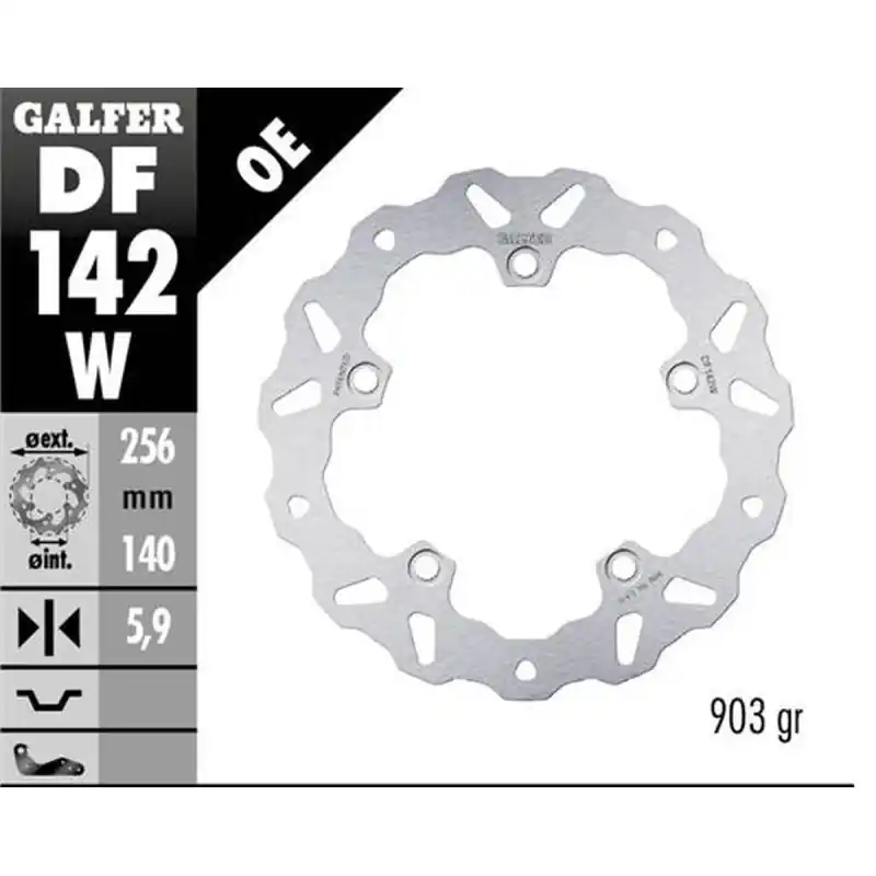 Okazja GALFER TARCZA HAMULCOWA TYŁ HONDA CRF 1100L AFRICA TWIN ‘20- (WAVE FIXED) (256X140X5,9MM)