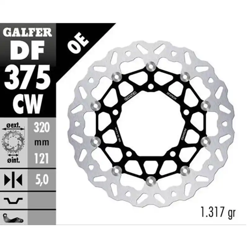 Szybka dostawa GALFER TARCZA HAMULCOWA PRZÓD SUZUKI GSX 1300R HAYABUSA ‘21- (WAVE FLOATING) (320X80X6MM)