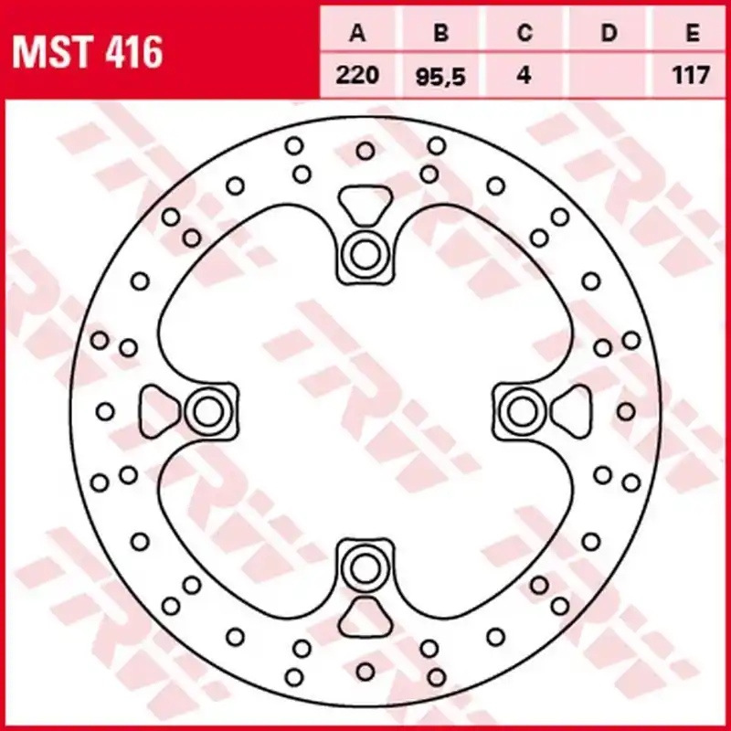 TRW ZF TARCZA HAMULCOWA PRZÓD YAMAHA YFM 700 GRIZZLY ‘07-, (220X95,5X4MM) Niska cena