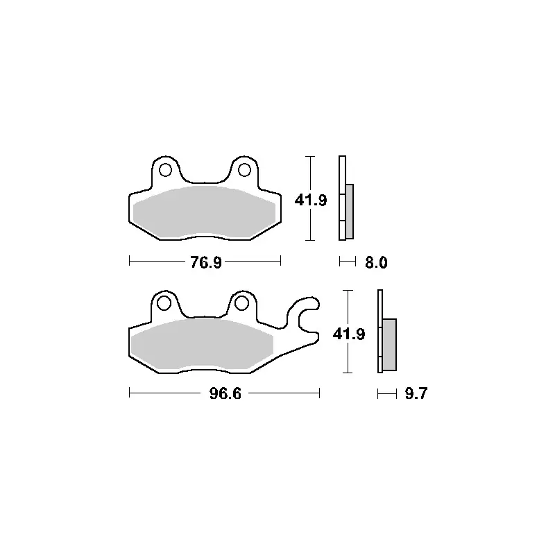 SBS PROMOCJA KLOCKI HAMULCOWE KH165/2 STREET STANDART CERAMIC KOLOR CZARNY Ostatnia szansa