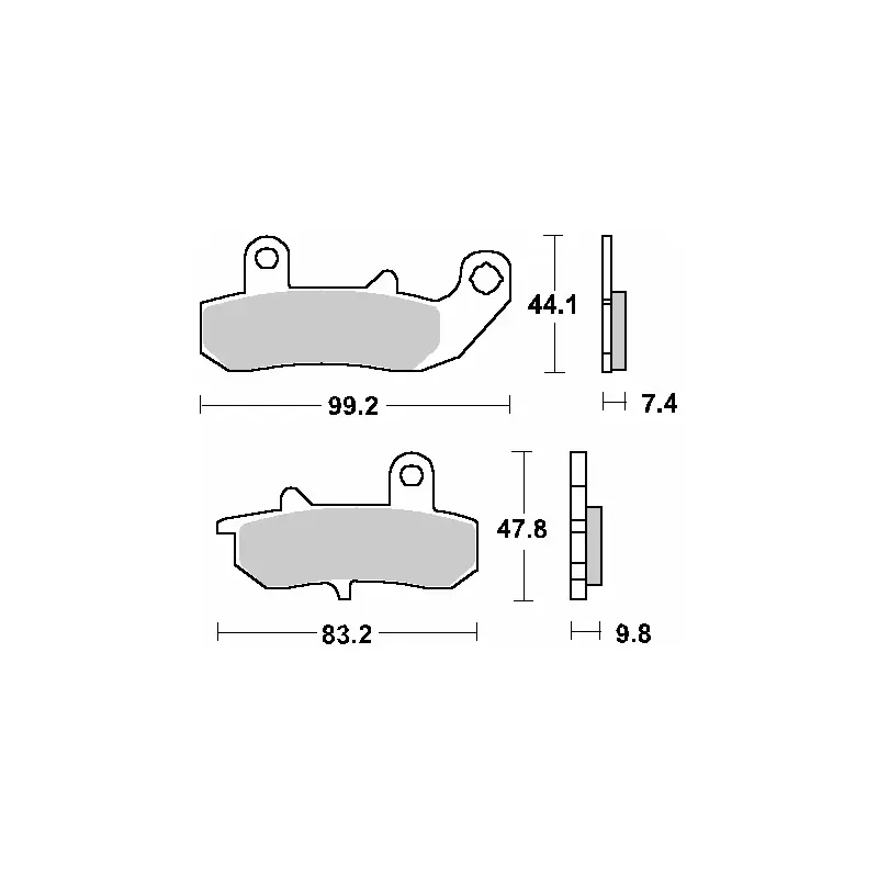 SBS KLOCKI HAMULCOWE KH157 STREET STANDART CERAMIC KOLOR CZARNY PASUJE DO SUZUKI DR 650/750/800 Szybka wysyłka
