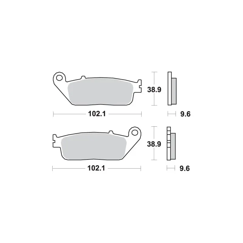 Nowy SBS KLOCKI HAMULCOWE KH196 STREET PERFORMANCE (EXCEL) SINTER KOLOR ZŁOTY PASUJE DO HONDA CB 500, CTX 700, NC 750, VT 750, XL 60