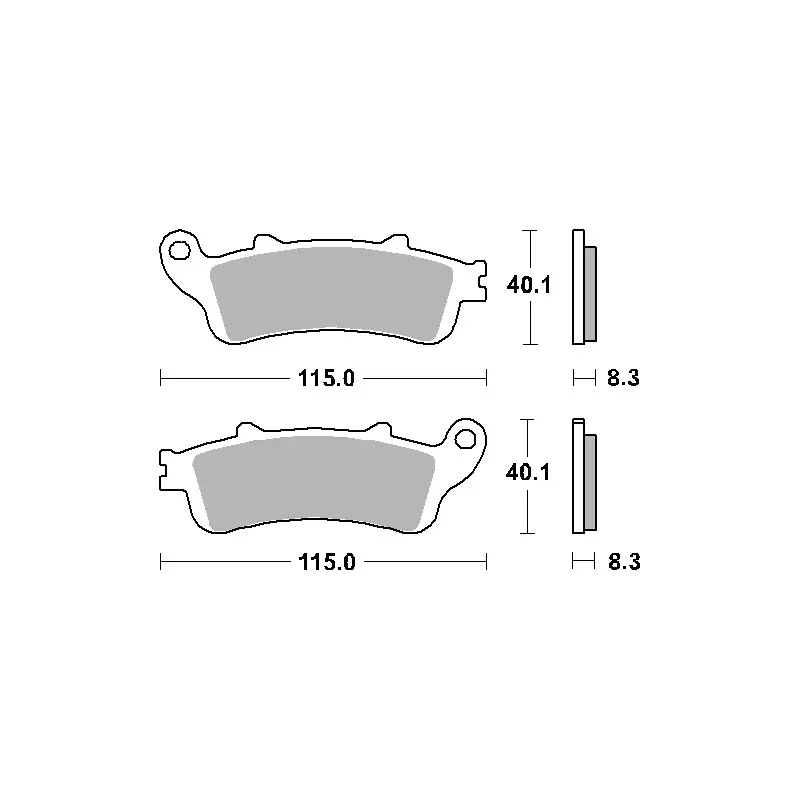 SBS KLOCKI HAMULCOWE KH261 / KH281 STREET STANDART CERAMIC KOLOR CZARNY PASUJE DO HONDA CBR1000RR, GL1800, VFR800 PRZÓD Łatwy zwrot
