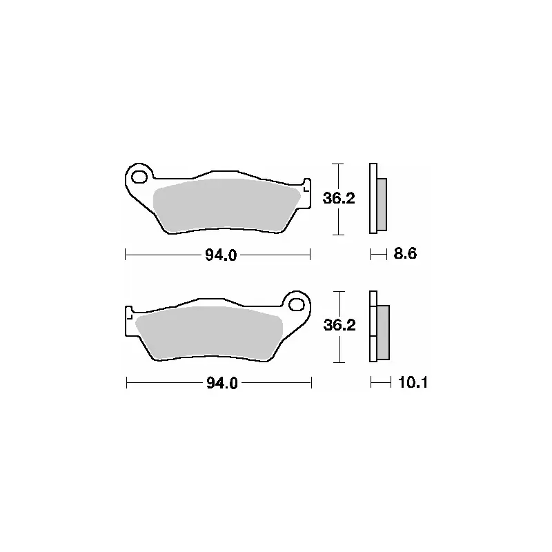SBS KLOCKI HAMULCOWE KH363 STREET STANDART CERAMIC KOLOR CZARNY PASUJE DO BMW R850/1100/1150/1200, K1200/1300 TYŁ Ostatnia szansa