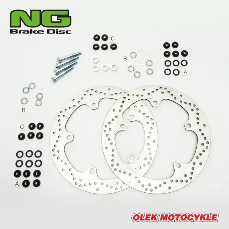 NG TARCZA HAMULCOWA PRZÓD BMW R 1200 GS/ADV ‘13- ‘18, R 1250 GS/ADV ‘19- ‘22, R 1300 GS ‘22, (320X181X4,8MM) (5X14,0MM) (ZEST Do wyczerpania zapasów