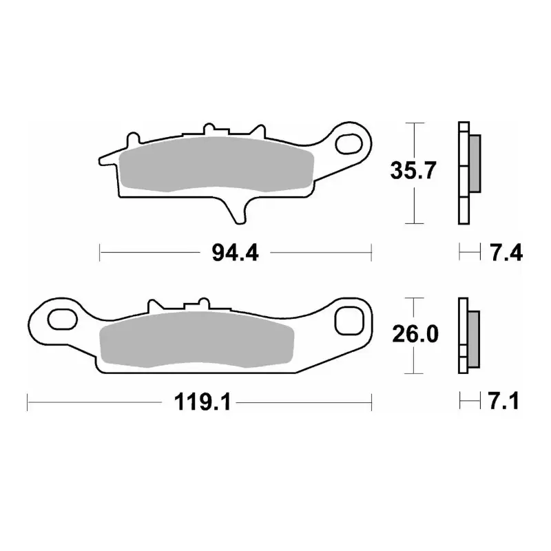 SBS PROMOCJA KLOCKI HAMULCOWE KH342 OFF-ROAD SINTER KOLOR ZŁOTY PASUJE DO KAWASAKI KFX 450 ‘07- ‘15, KVF 650 BRUTE FORCE ‘05- Oferta limitowana