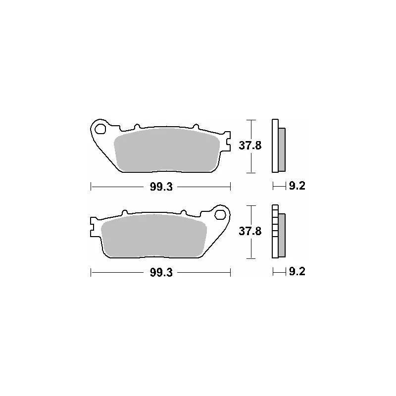 SBS KLOCKI HAMULCOWE KH488 STREET STANDART CERAMIC KOLOR CZARNY PASUJE DO HONDA VFR800/1200, CB1000 TYŁ Ekspresowa dostawa