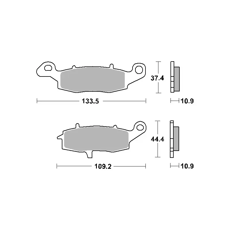 SBS KLOCKI HAMULCOWE KH231/2 STREET STANDART CERAMIC KOLOR CZARNY Dostępne od ręki