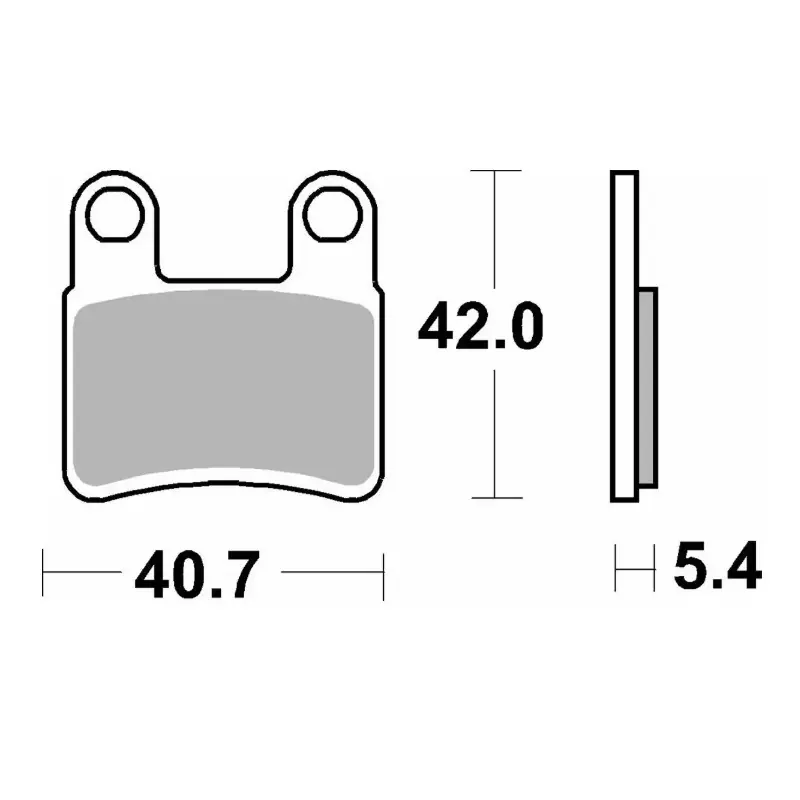SBS PROMOCJA KLOCKI HAMULCOWE KH257/2 (PARKING BRAKE PAD - HAMULEC POSTOJOWY) KYMCO MAXXER / MXU ‘08- ‘14 STREET STANDART CERAM Oferta