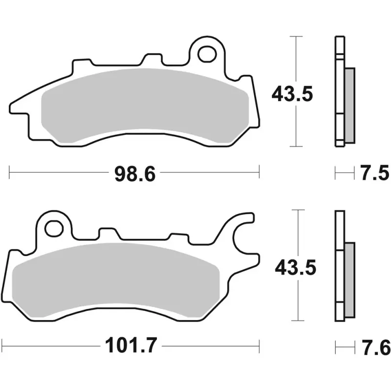SBS KLOCKI HAMULCOWE KH716 STREET STANDART CERAMIC HONDA CB 125 F ‘17- ‘21 PRZÓD KOLOR CZARNY Dostępne od ręki