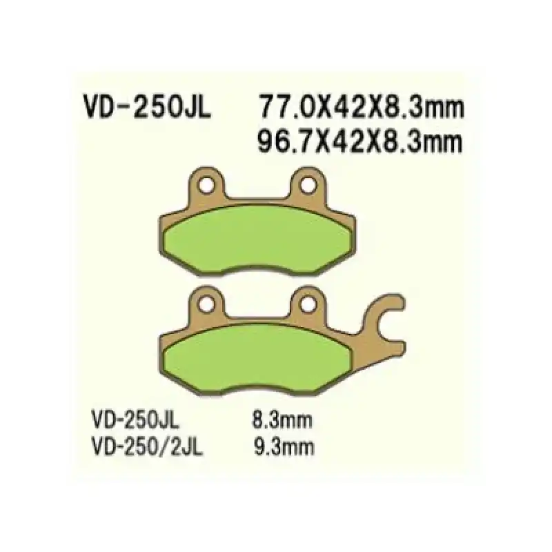 Najlepsza cena VESRAH KLOCKI HAMULCOWE KH165 / KH215 SPIEK METALICZNY (ZŁOTE) (MADE IN JAPAN)