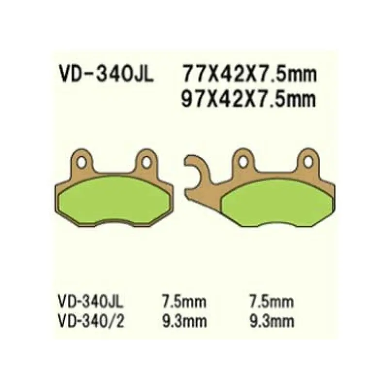 Okazja VESRAH KLOCKI HAMULCOWE KH135 / KH214 SPIEK METALICZNY (ZŁOTE) (MADE IN JAPAN)