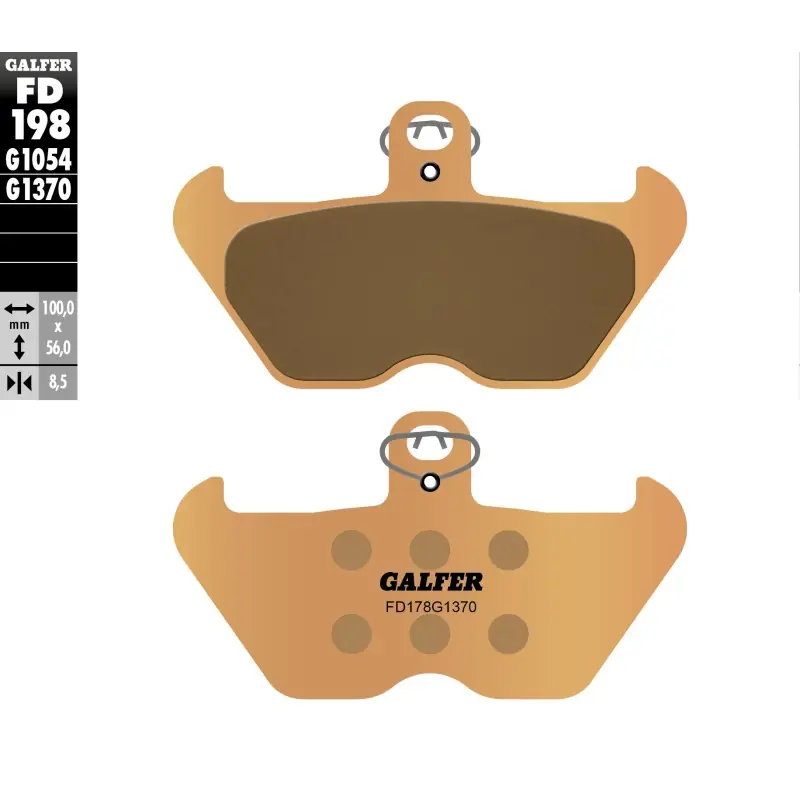 GALFER KLOCKI HAMULCOWE KH407 / KH246 SPIEK METALICZNY (ZŁOTE) STREET BMW Najlepsza cena