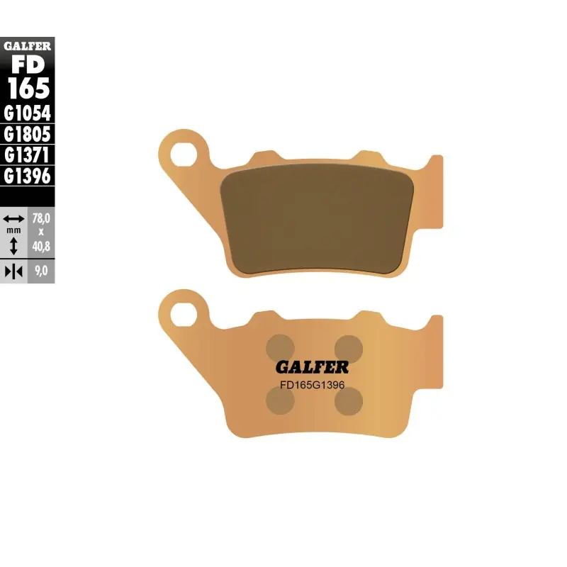 GALFER KLOCKI HAMULCOWE KH208 / KH213 SPIEK METALICZNY (ZŁOTE) OFF ROAD Premium