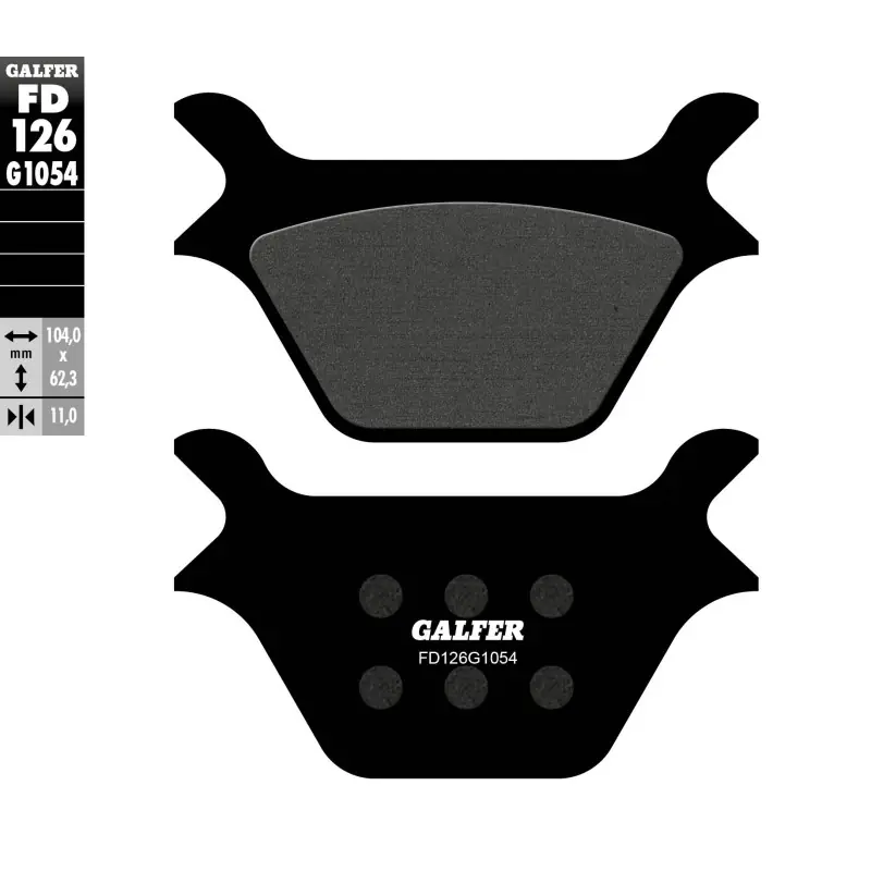 GALFER KLOCKI HAMULCOWE KH200 PÓŁMETALICZNE HARLEY DAVIDSON Premium