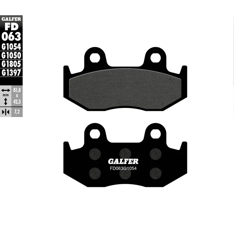 GALFER KLOCKI HAMULCOWE KH092 / KH323 PÓŁMETALICZNE (GRUBOŚĆ 7,2MM) Ekspresowa dostawa