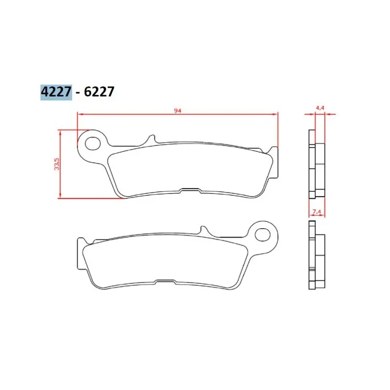 Zamów teraz BRENTA KLOCKI HAMULCOWE KH755 SPIEK METALICZNY (ZŁOTE) YAMAHA YZ 450 ‘20-, PRZÓD (FT 4227)