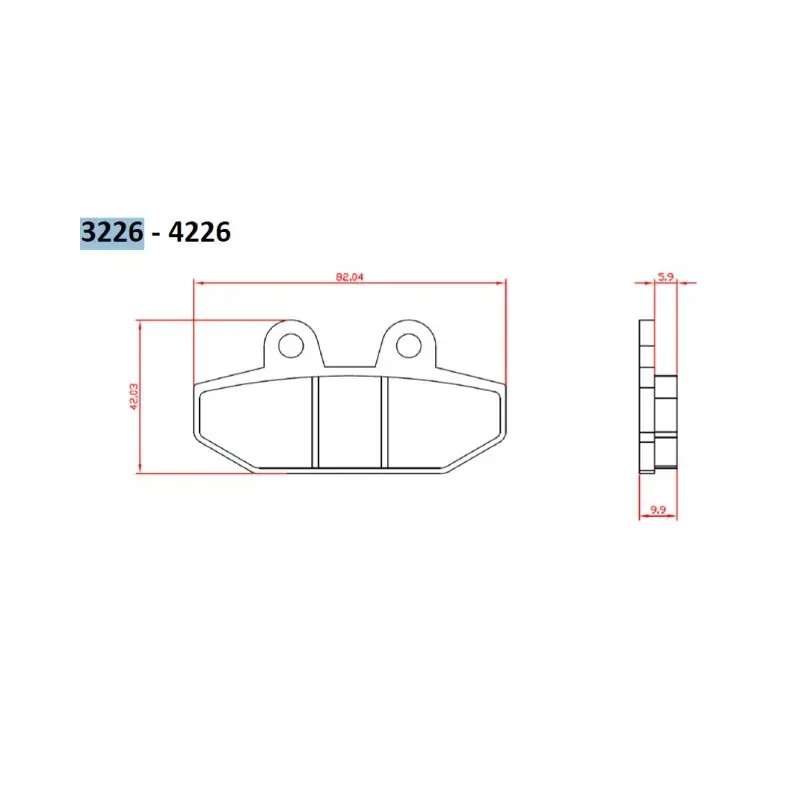 Bestseller BRENTA KLOCKI HAMULCOWE KH710 HARLEY-DAVIDSON 1750/1870 ‘18-20, TYŁ (FT 3226)
