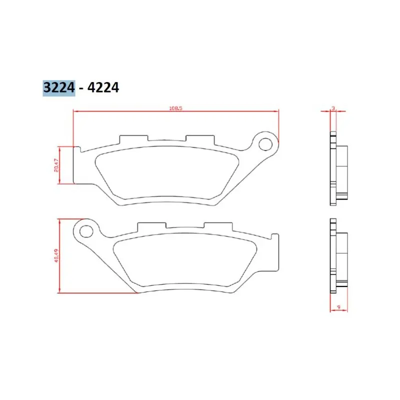 BRENTA KLOCKI HAMULCOWE KH322 BENELLI IMPERIALE 400 ‘19-, LEONCIO 500 ‘18-19, TRK500 ‘18-20, PRZÓD (FT 3224) Tylko dziś