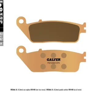 Bestseller GALFER KLOCKI HAMULCOWE KH196 SPIEK METALICZNY (ZŁOTE) STREET