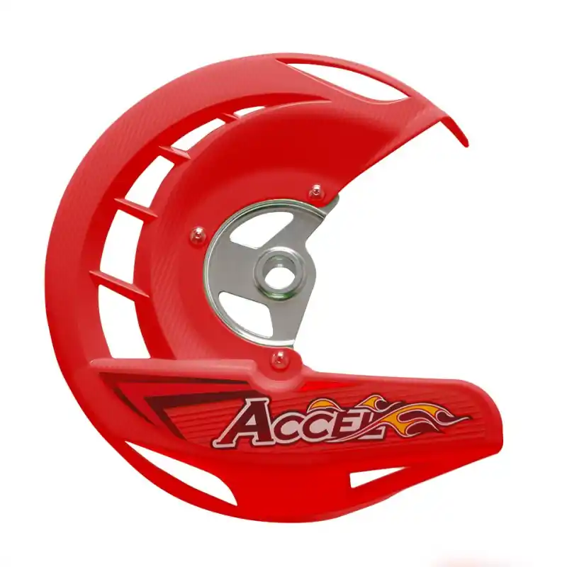 ACCEL OSŁONA TARCZY HAMULCOWEJ PRZÓD HONDA CRF 250/450R,X ‘04-‘14, CR 125/250 ‘04-‘07 KOLOR CZERWONY (FDG-01RD) Szybka wysyłka