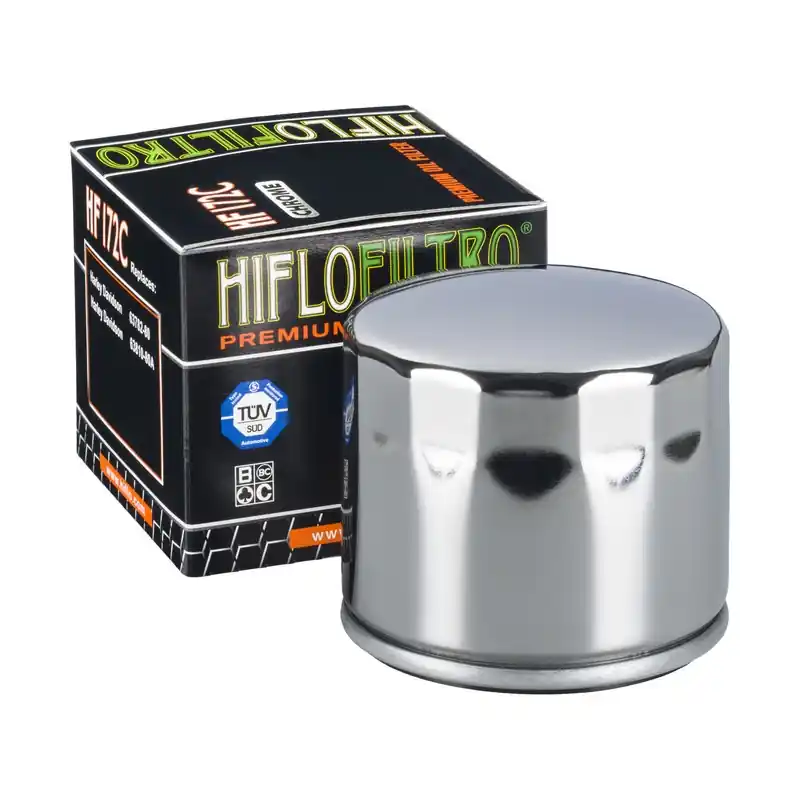 Obniżka ceny HIFLO FILTR OLEJU HF 172 HARLEY-DAVIDSON (CHROMOWANY) (50)